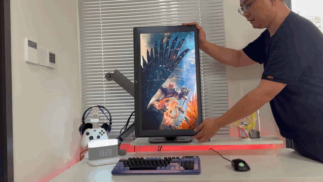 无愧ROG信仰,4K 160Hz&FHD320Hz高清高刷27Pro双模电竞显示器