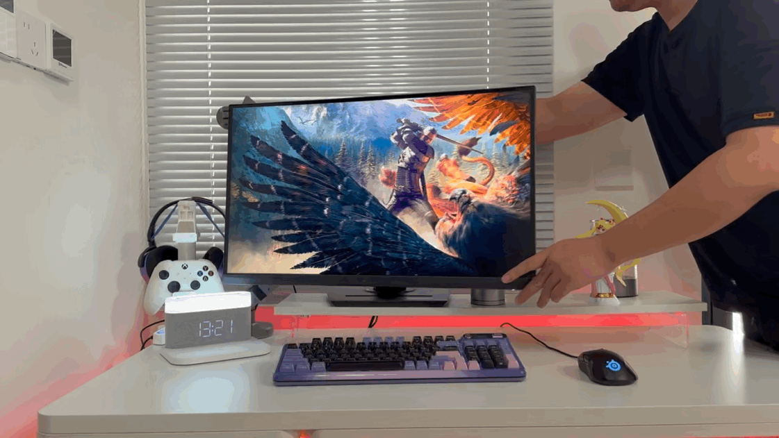 无愧ROG信仰,4K 160Hz&FHD320Hz高清高刷27Pro双模电竞显示器