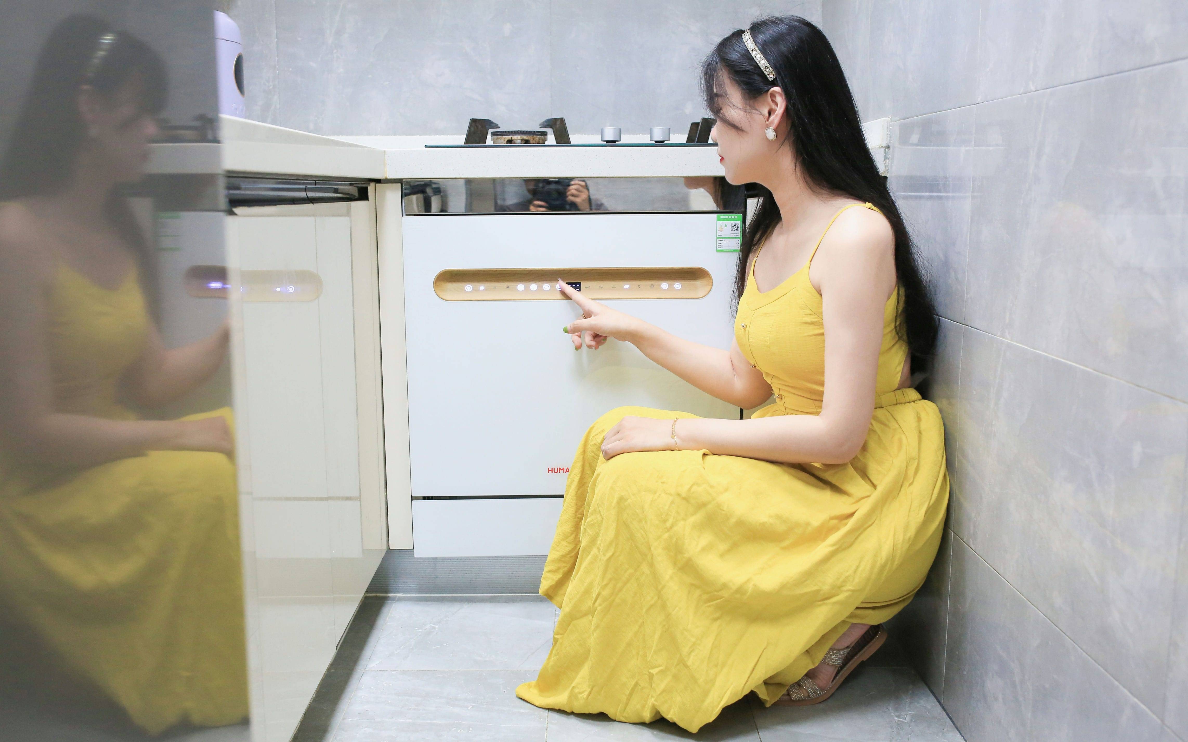 自动开门?还能关门?皮薄馅大料很足洗碗机慧曼B2pro+洗碗机测评