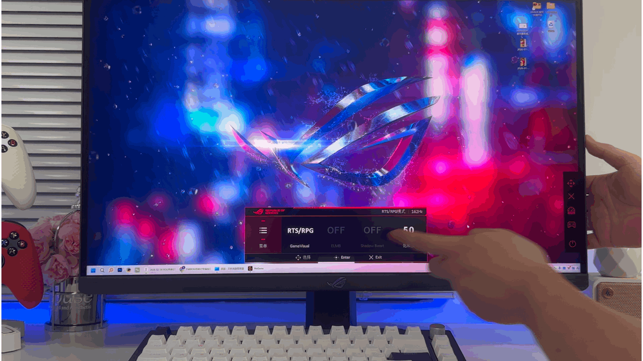 信仰之眼再进化,4K162Hz与FHD485Hz双模完美电竞—ROG绝神27二代