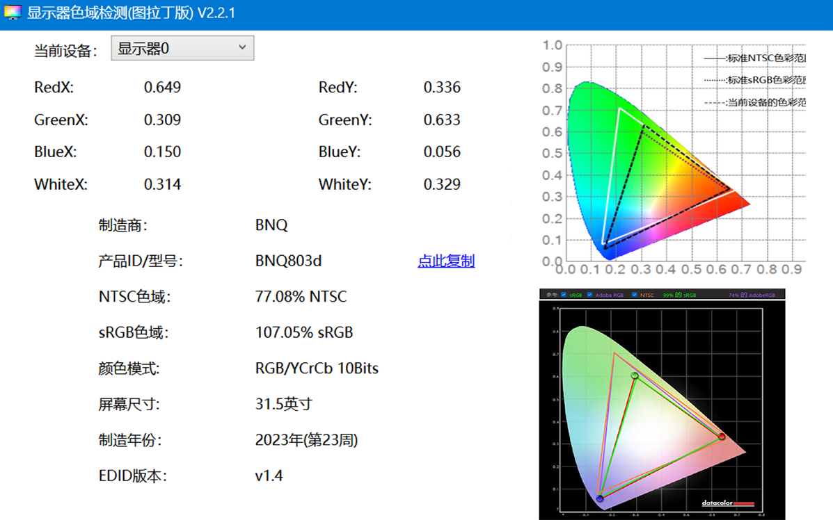 32寸4K广色域10Bit屏幕，色彩精准展示：明基PD3205U测评